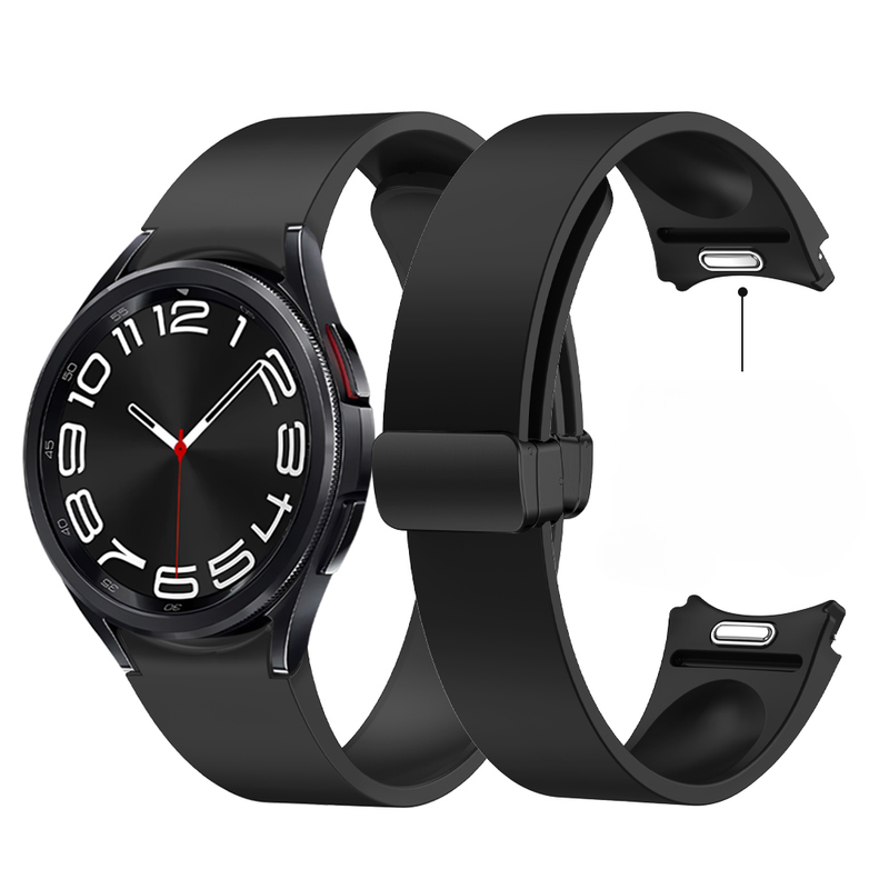 Samsung Watch 6 20 mm-es férfi mágneses összecsukható csattal ellátott szilikon alkalmi divatos óraszíj_voghion.com