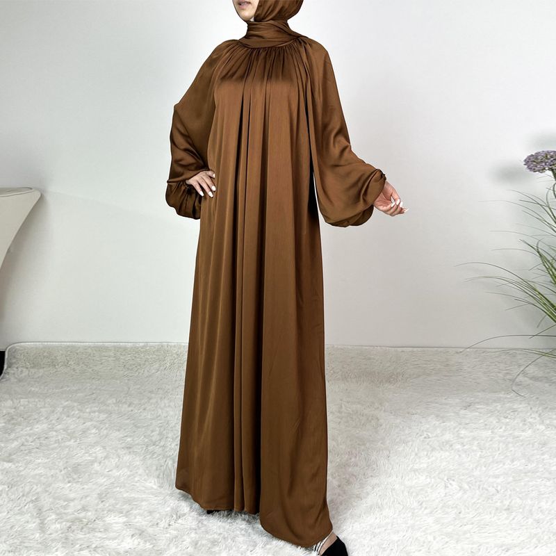 Abbigliamento da donna Nuova moda Maniche a lanterna Larghe e larghe Maniche a lanterna Abito lungo Gonna_voghion.com