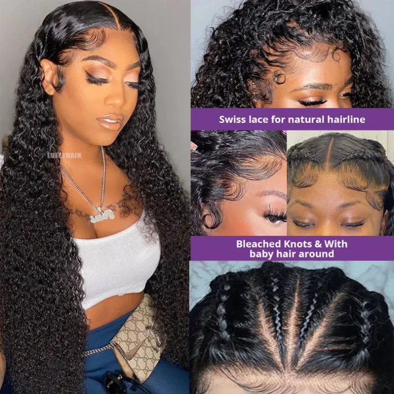 Curly Seid Top Voll Spëtze Mënsch Hoer Perücken mat Baby Hoer Brasilianesch Kinky Curly Seid Base Voll Spëtz Perücke Fir Fraen Glueless_voghion.com