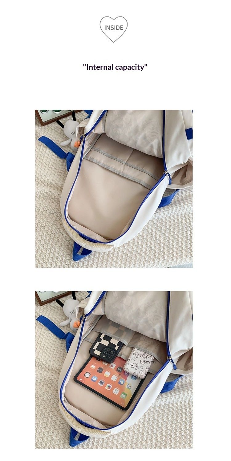 Satin Satin Korean Version Ins Versatile College Female Japanese Style Campus Junior High School Student Large Capacity Backpack_voghion.com