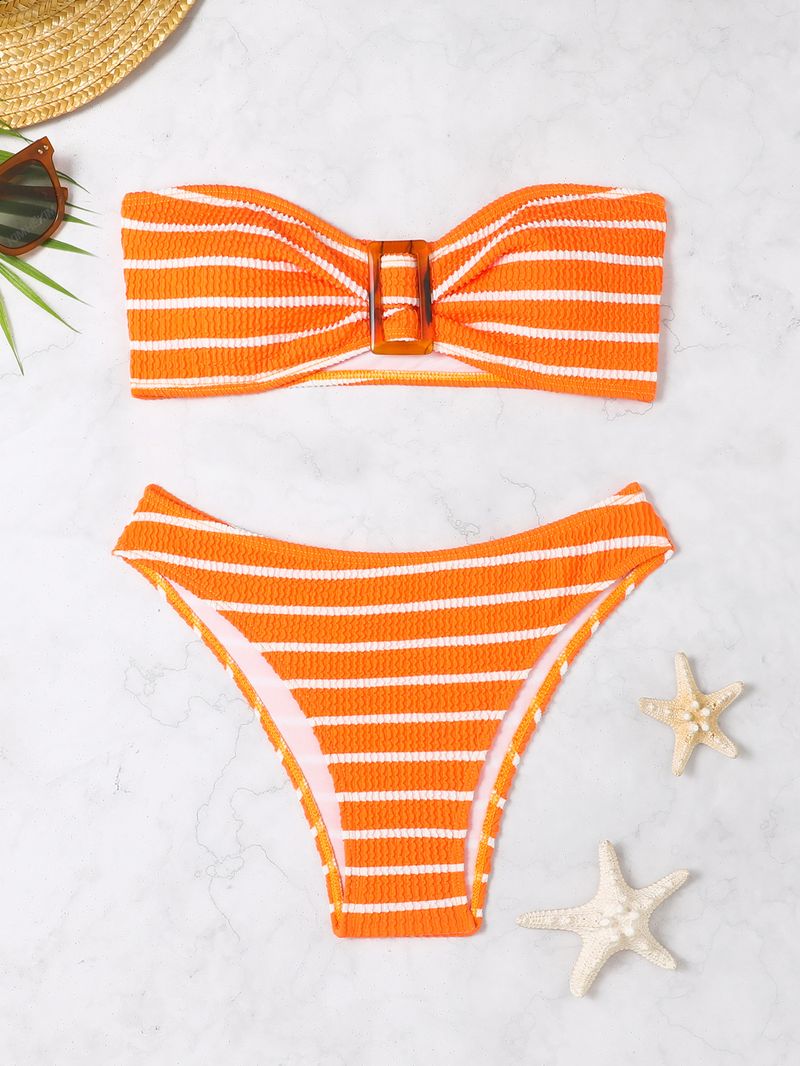 Dameskleding Top Bikini Dames Nieuwe Strapless Split Triangle Bikini Badpak_voghion.com