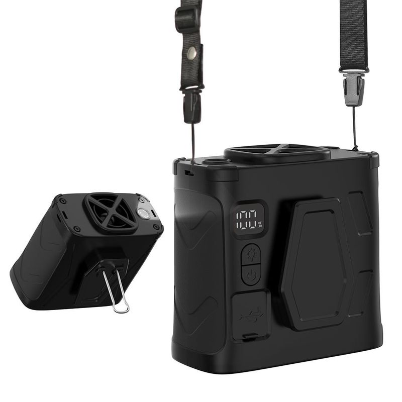 Venkovní ventilátor s rychlým chlazením, přenosný USB nabíjecí ventilátor s dlouhou výdrží baterie, bezkartáčový motor, továrna na krk_voghion.com