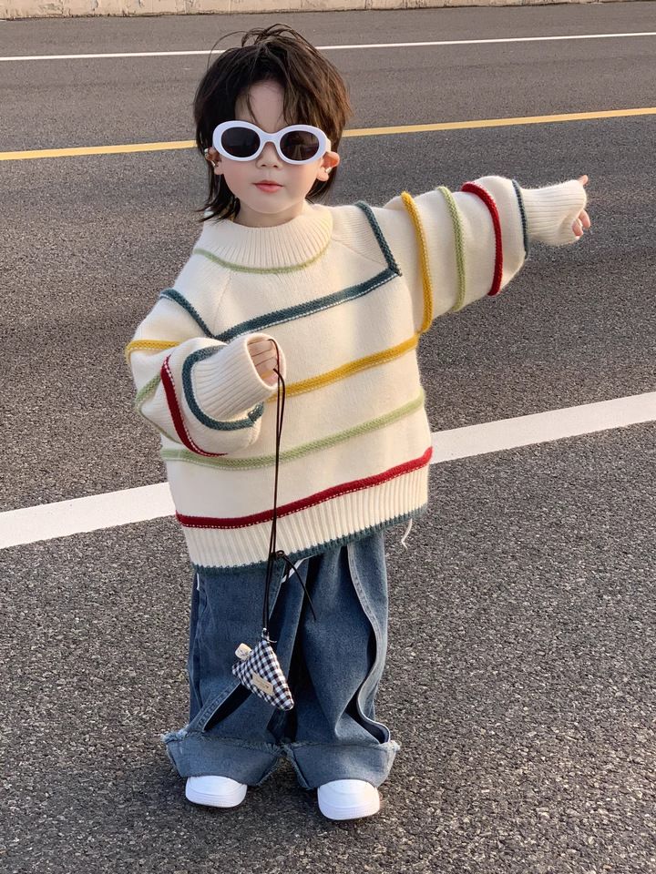 Children's Sweater 2025 Winter Men's And Women's Children's Baby Sweater Boys' Jumper Acrylic_voghion.com