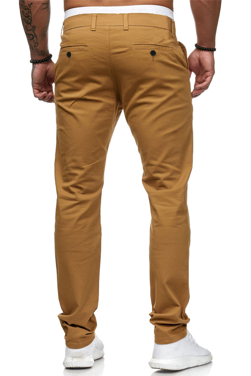 Pure Color Men's Casual Trousers Slim Fit Pants For Men Cargo Pants Clothing Style Long Trousers And Versatile 2023 Pant_voghion.com