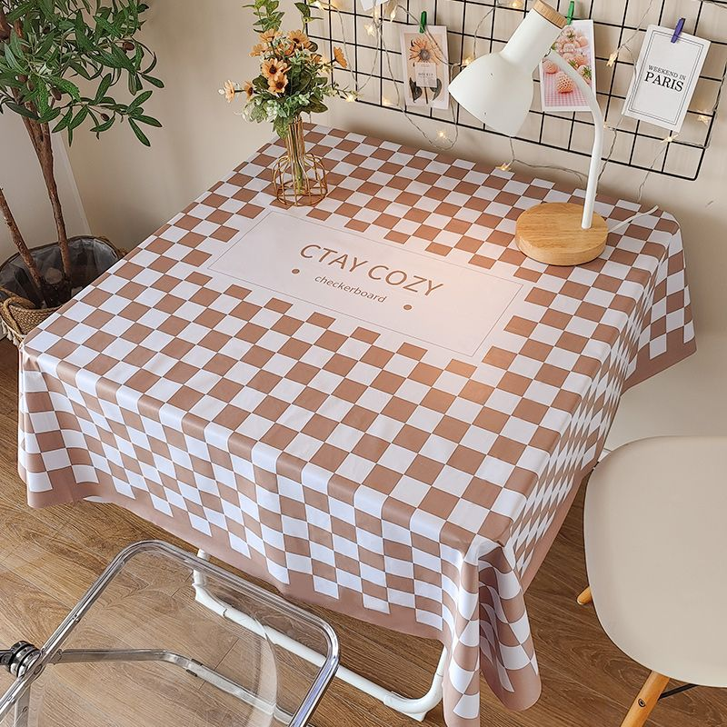 La nappe Wind est imperméable, résistante à l'huile, résistante aux brûlures et lavable, avec une nappe de table à manger légère et simple et un tapis de table basse._voghion.com