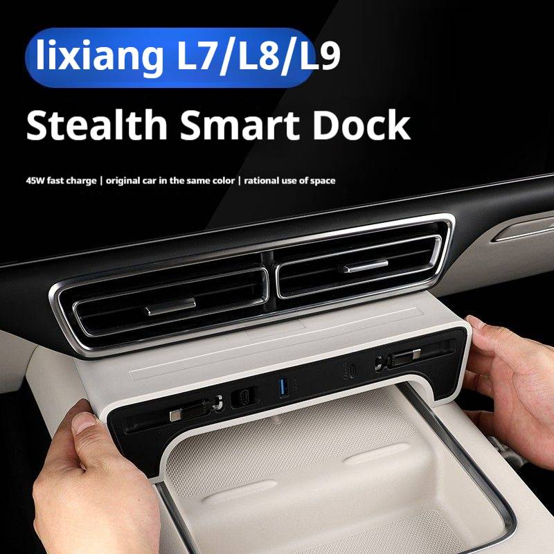 lixiang L9L8L7L6 autotelefoonlader, met 4 plug-in interfaces, 45W supersnel opladen, autovergrendeling uitschakelen, niet-destructieve installatie_voghion.com
