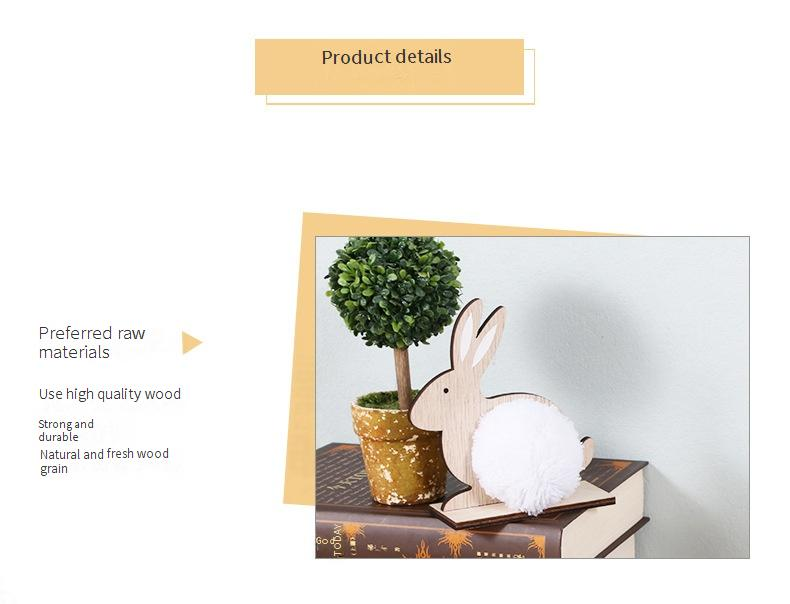Home Decoration Laser Cutting Desktop Wooden Crafts Ornaments Easter_voghion.com