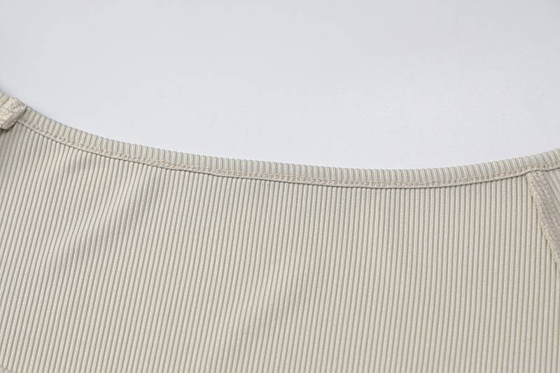 Naisten vaatteet Ribbed Hort Leeved rintaliivit High Waited Lim Istuva pitkä Dre Tyylikäs työmatka tiukasti istuva pakarapuku_voghion.com