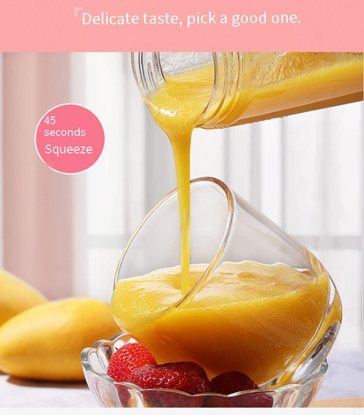 Exprimidor eléctrico inalámbrico para electrodomésticos de cocina, mini exprimidor pequeño, exprimidor de carga, exprimidor portátil_voghion.com