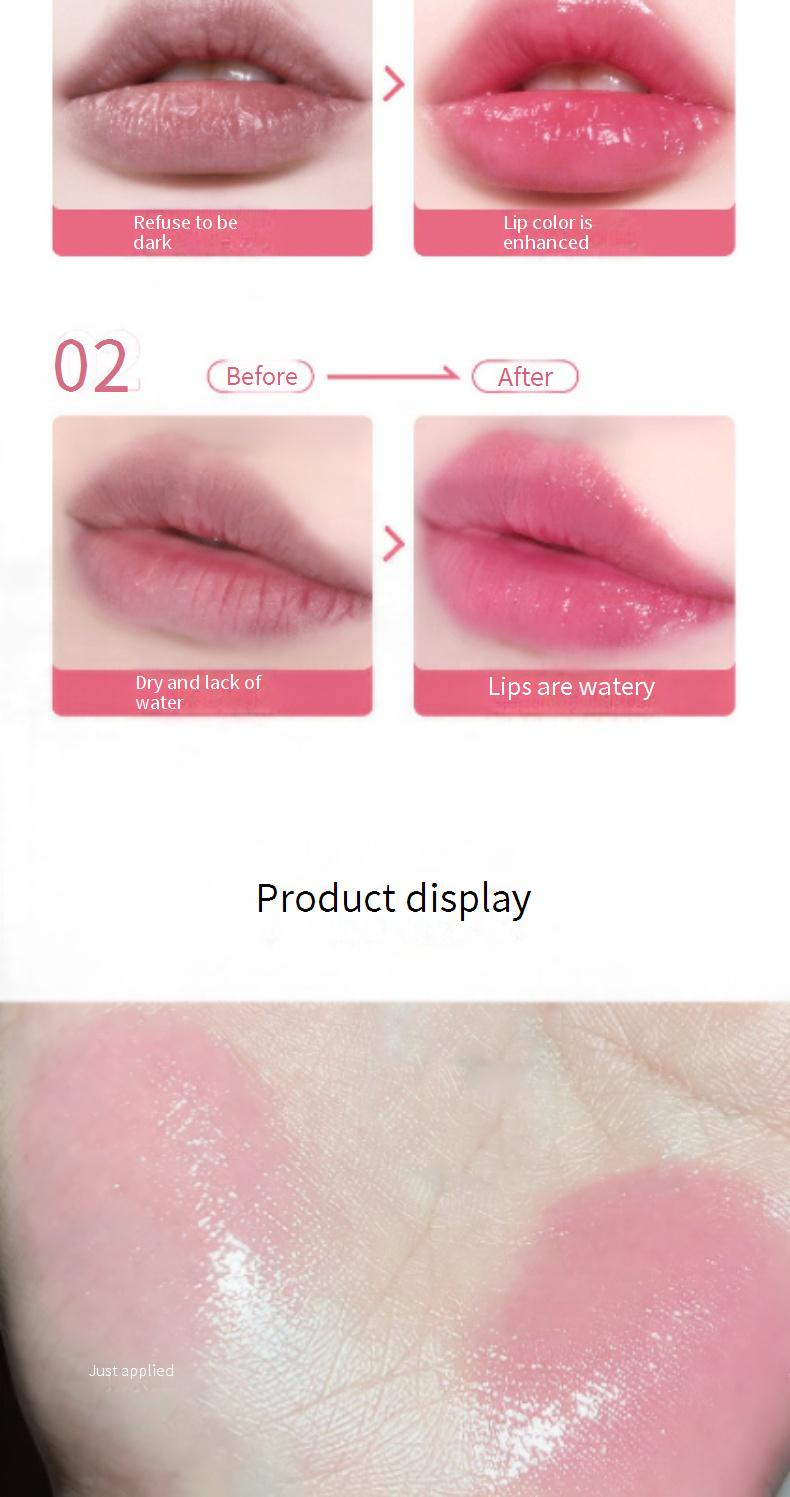Lipstick Starry Sky Jelly Lipstick Waterproof Color Changing Lipstick Moisturizing Temperature Changing Lipstick Pearlescent Fine Glitter Girl's Heart_voghion.com