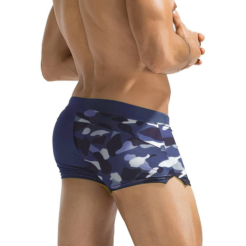 Herrenbekleidung Neue Camouflage Nähte Herren Schwimmen Strand Strumpfhosen Seitlicher Reißverschluss Tether Spot_voghion.com