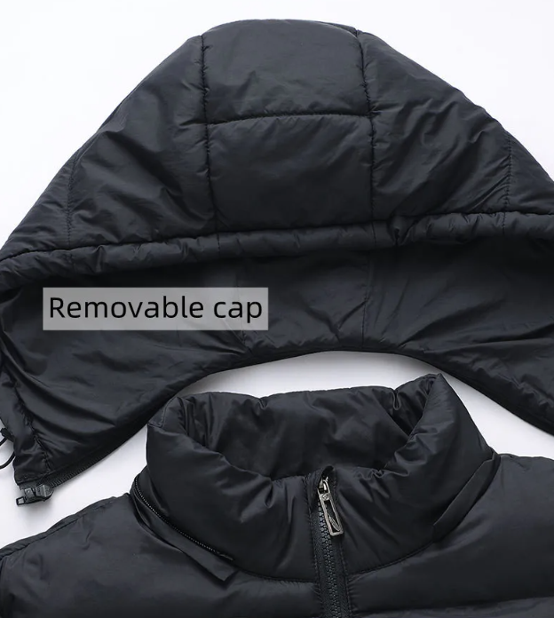 Neue Herren-Kapuzenjacke mit gepolsterter Warmlaufjacke mit Reißverschluss, Huttasche, Mantel, modische Straßenkleidung, Herrenbekleidung, Oberbekleidung, Winter_voghion.com