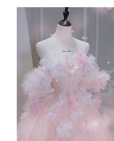 Abito da sera monospalla elegante con stampa floreale rosa da donna - Abito da hostess e da banchetto (2-26 iarde di larghezza)_voghion.com