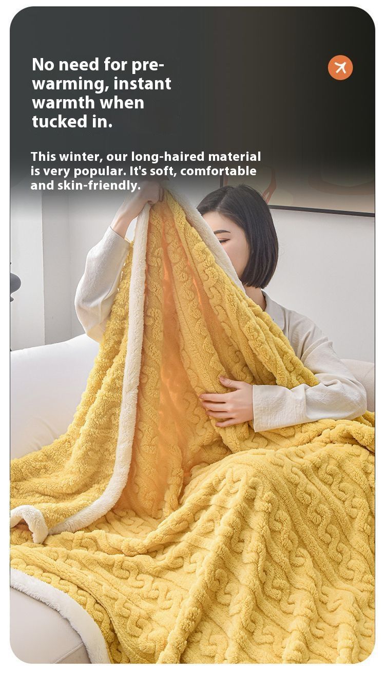 320GSM Premium Flannel Blanket - Ultra Soft & Warm Throw For Bed, Sofa & Office, A-Class Safety Certified, Reversible Design For All Seasons_voghion.com