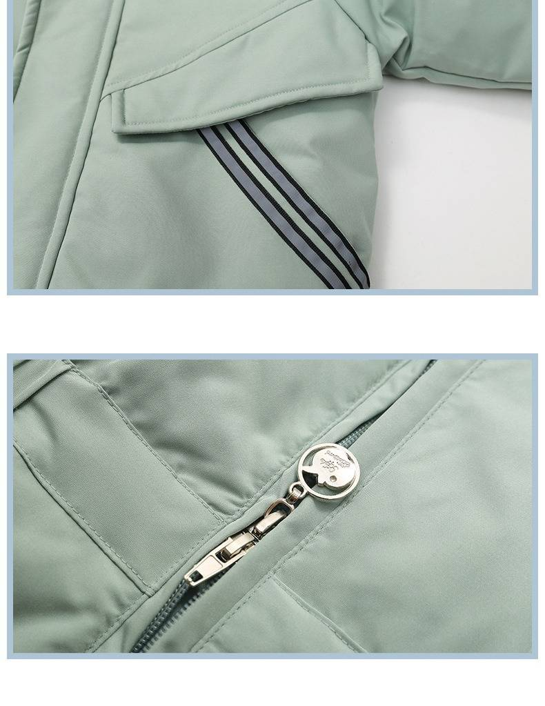 Completo piumino invernale per bambini: piumino con cappuccio + pantaloni con pettorina staccabili (1-3 anni, 80-100 cm) in delicate tonalità pastello_voghion.com