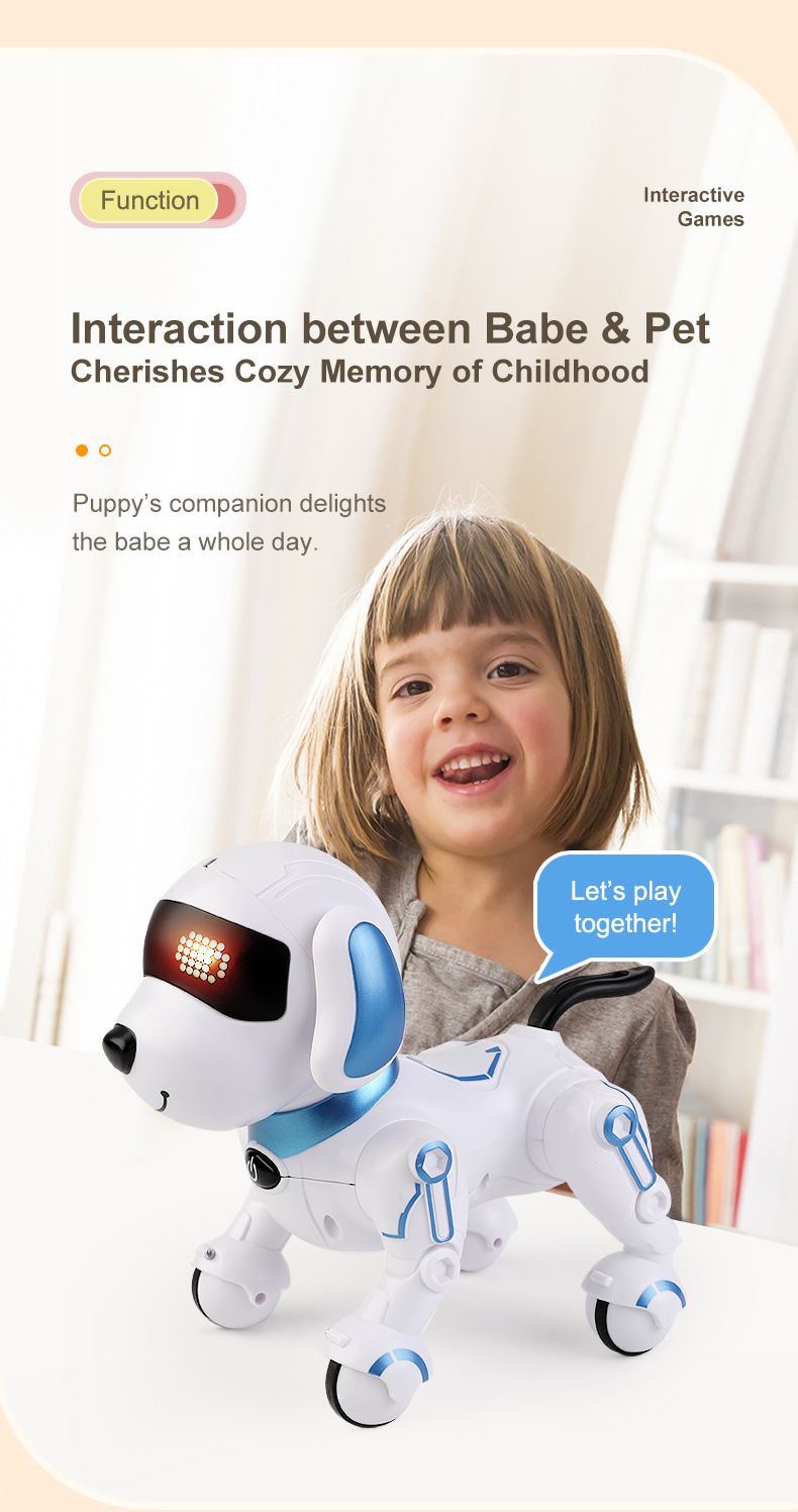 Smart Robotic Dog For Kids Interactive Remote Control Electric Toy With Educational Features For Boys And Girls_voghion.com