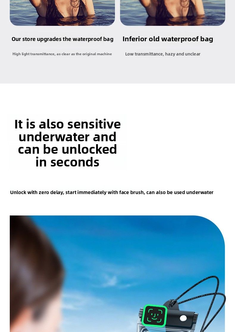 Wasserdichte Handytasche mit schwimmendem Touchscreen-Airbag, Schwimmen, Rafting, 70 % Rabatt auf gradversiegelte Tauchtasche für Fahrer_voghion.com