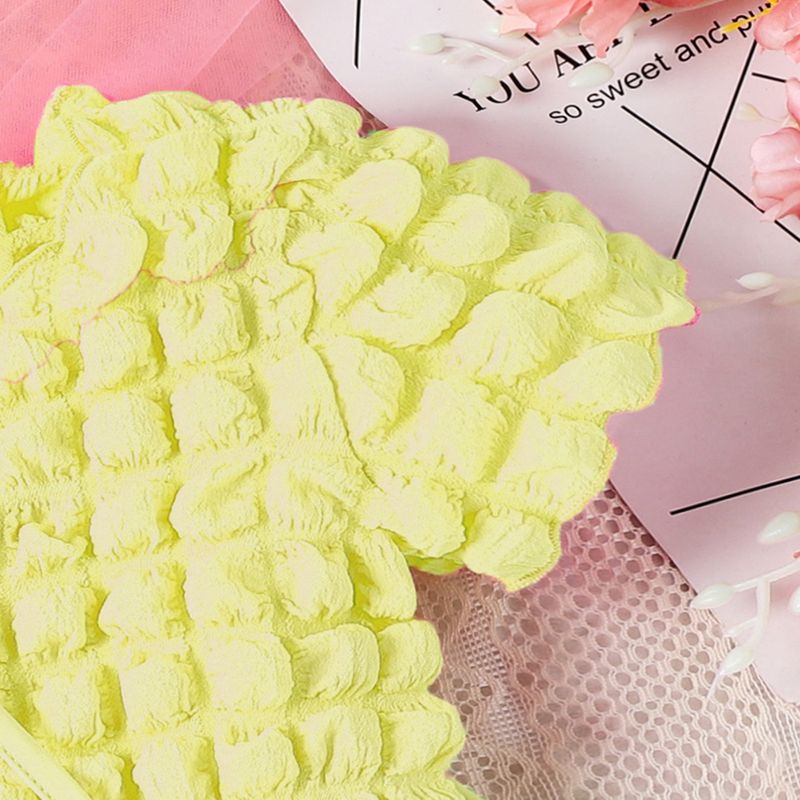 Ensemble d'été pour enfants, haut à manches courtes + short + sac à carreaux à bulles solides, couleur bonbon, ensemble pour filles_voghion.com