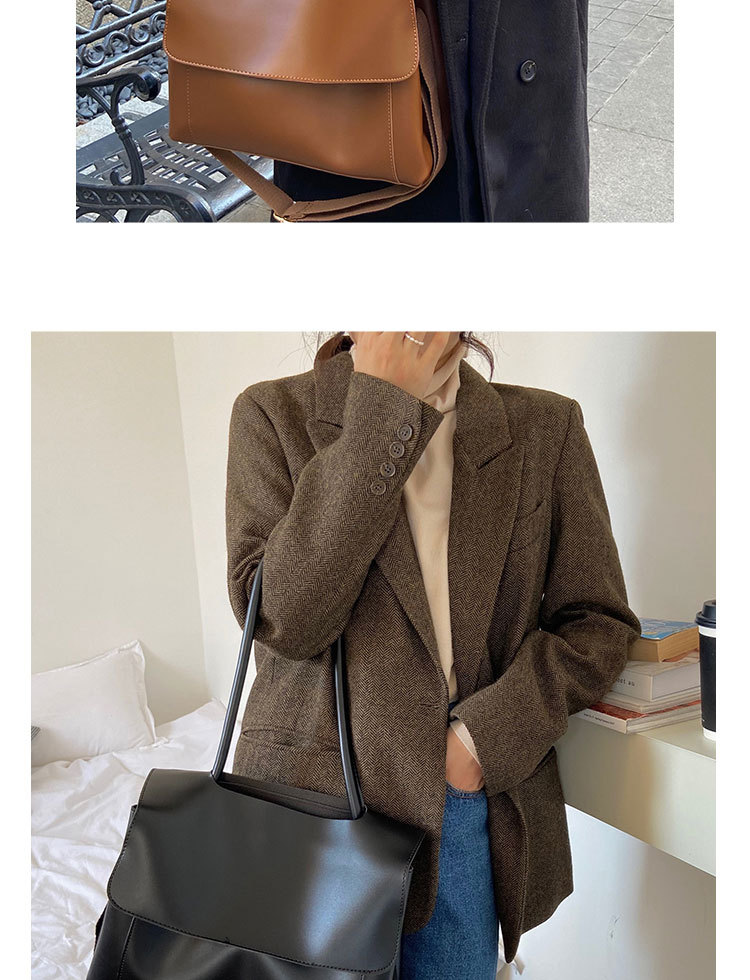 Borsa di grande capacità, Autunno e inverno, Nuovo stile alla moda ed elegante, Valigetta semplice e retrò, Design di nicchia femminile, Borsa a tracolla con una spalla_voghion.com