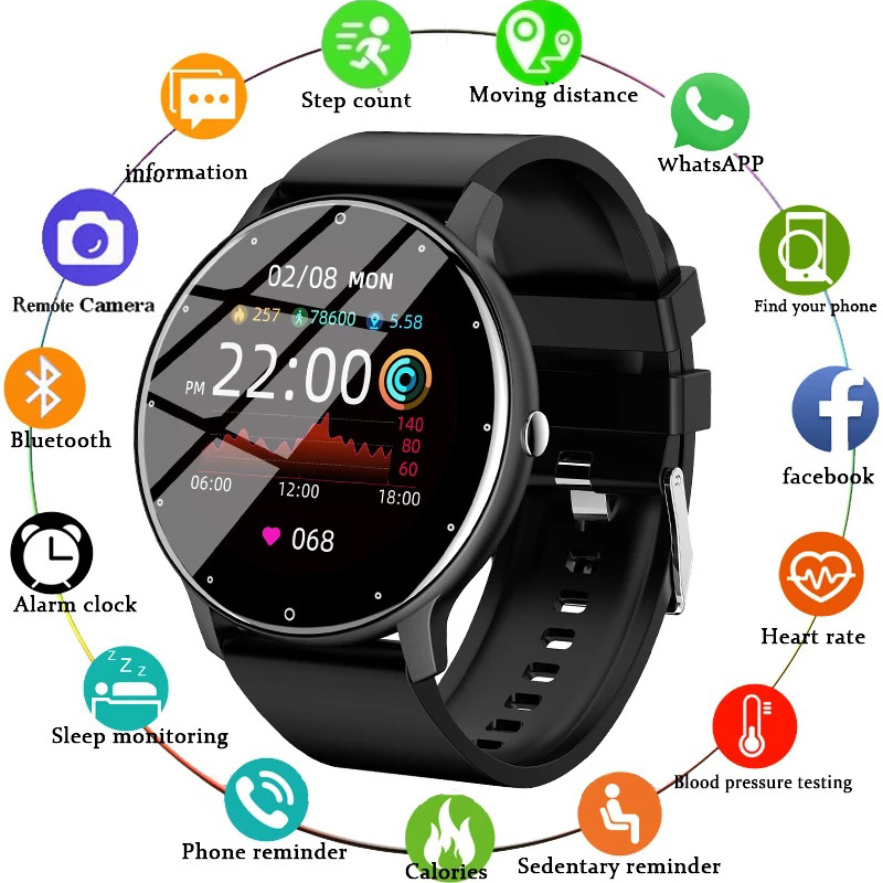 Cross Border ZL02D Smartwatch impermeabile a lunga durata per pressione sanguigna, ossigeno, orologio sportivo da esterno_voghion.com