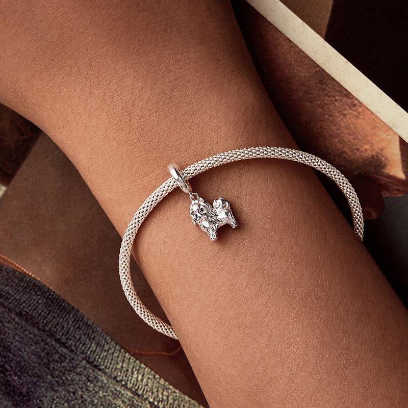 Shih Tzu Pendant Charm Sterling Silver Charm_voghion.com