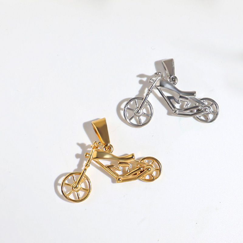 Accesorio colgante para collar dorado con forma de cruz de helado para motocicleta o bicicleta_voghion.com