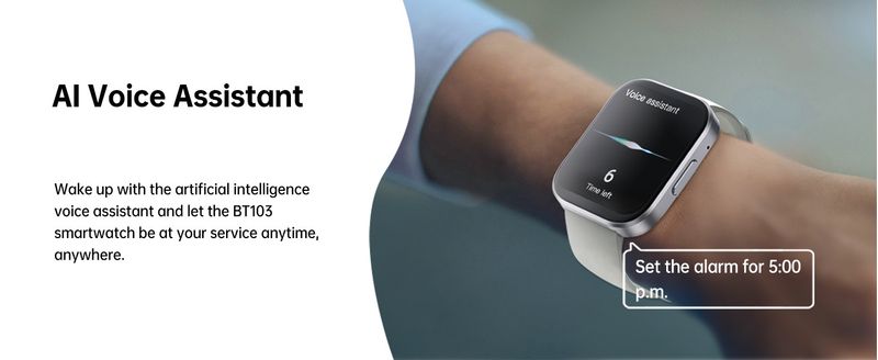 Reloj deportivo inteligente BT103 con Bluetooth, control del ritmo cardíaco y del sueño, para exteriores, 2025_voghion.com