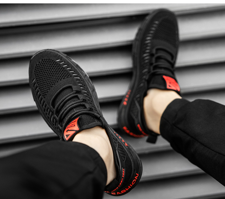 Herrenschuhe 2023 neue Sommer atmungsaktive lässige Sport-Mesh-Schuhe All-Match-Laufschuhe mit weichem Boden und gewebtem Mesh für Herren_voghion.com