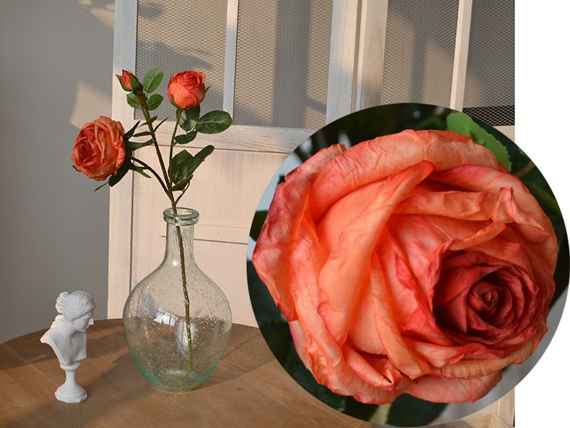 Zijden kunstbloemen voor huisdecoratie nepbloemen bruiloft lente vier-gevorkte meerkoppige vlinderrozen_voghion.com