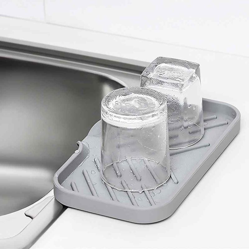 Organizer per lavello da cucina in silicone, per lavare frutta e verdura, scolapiatti in plastica, organizer per lavello da cucina, vassoio porta spugna e porta sapone_voghion.com