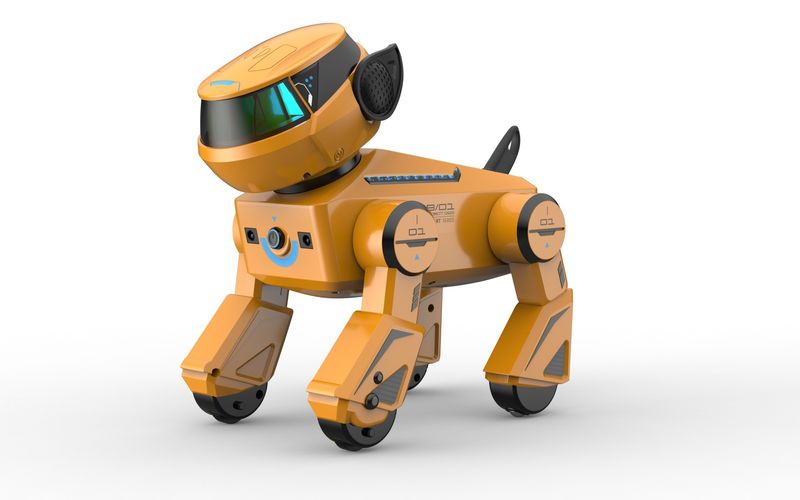 Pametni robotski pes z umetno inteligenco - programabilni robot Bluetooth z upravljanjem s kretnjami, senzorji na dotik in predvajanjem glasbe (interaktivna STEM igrača za otroke)_voghion.com
