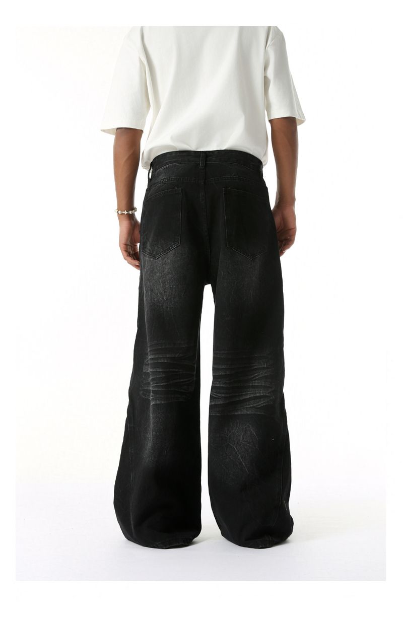 EF JEANS | Denim lavato con maniche a gatto, gamba larga e scesa, tendenza retrò americana, primavera 2025_voghion.com