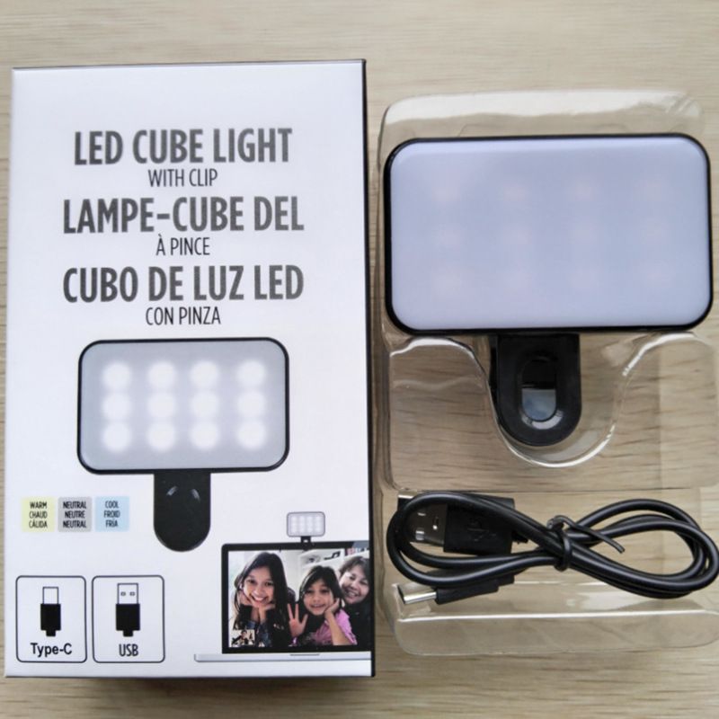 Mobile Phone Computer Tablet Conference Fill Light Live Streaming Flash Charging Model Tri-Color LED_voghion.com