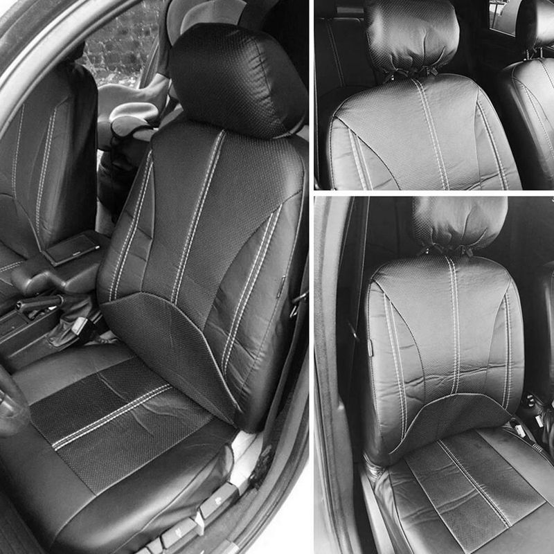 4 Pieces Covers, Universal Breathable Leather Seat Protector Set Automobile Interior Accessories For Car SUV Vehicle_voghion.com