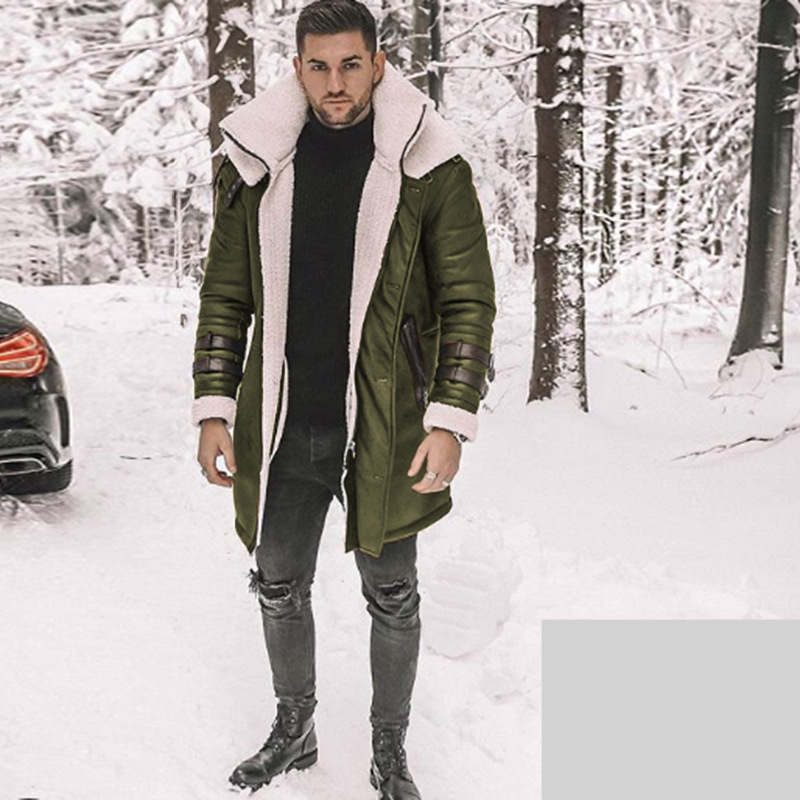 Abbigliamento uomo cappotto in pelle pelliccia e giacca ispessita in pelliccia_voghion.com