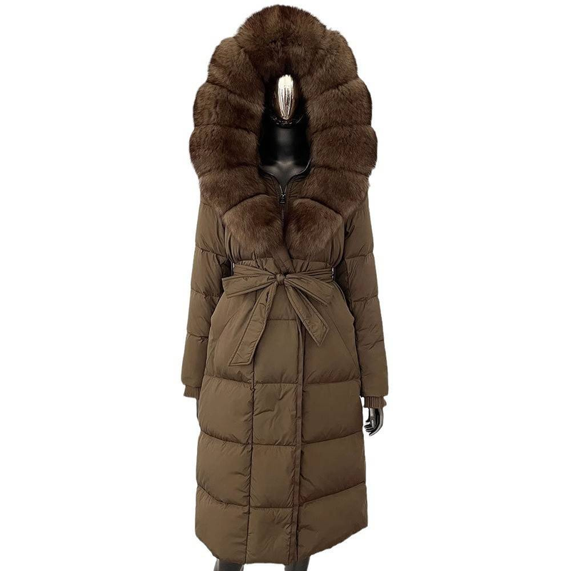 Damenbekleidung Wintermode Wahl Lange Für Frauen Verdicktes Fell Taille Mit Kapuze Temperament Abnehmen_voghion.com