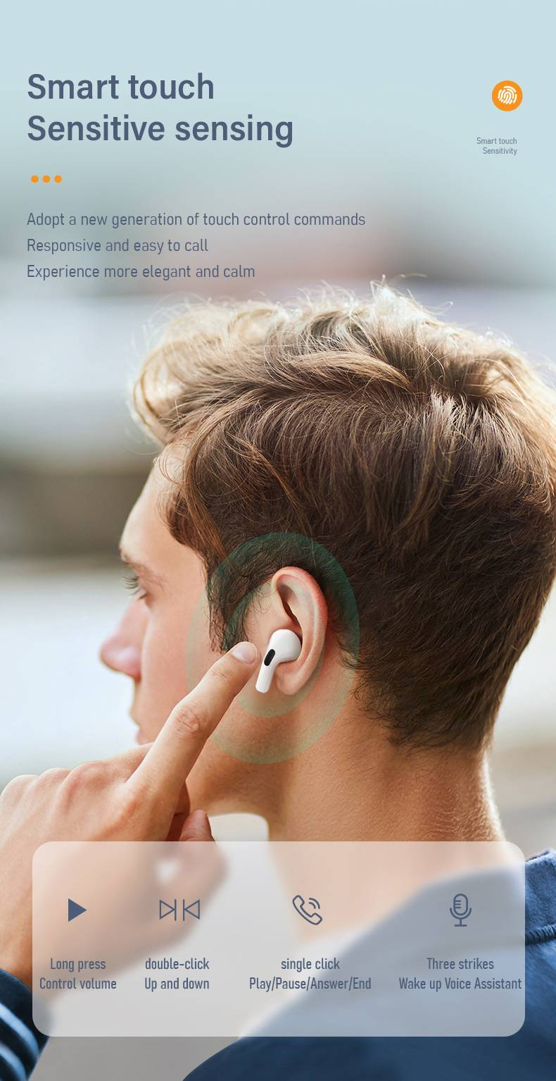 Kabellos Kopfhörer fir am Innenohr mat HIFI-Klangqualitéit, Stereo-Sound, automatescher Verbindung, High-Definition-Rauschreduktioun a laanger Batterielaufzäit_voghion.com