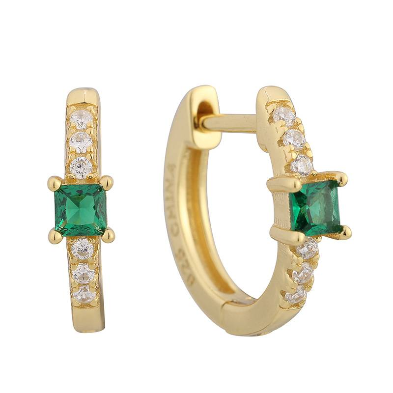 Orecchini in argento sterling S925 con intarsi blu e zirconi opali. Orecchini blu super belli e scintillanti, per dormire senza toglierli._voghion.com