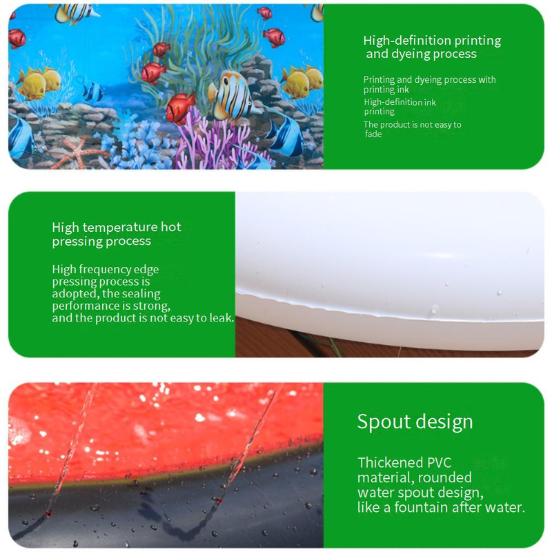 Opblaasbare PVC waterglijbaan met sproeier, buitenglijbaan voor kinderen en volwassenen, inclusief dubbele baan, splashpool en golfplank._voghion.com