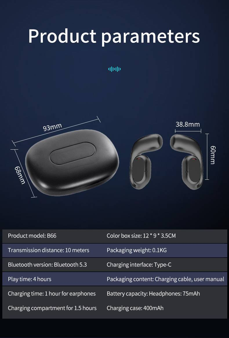 Auricolari Smart Touch: controllo touch con un dito, assistente vocale, regolazione del volume e cambio lingua_voghion.com