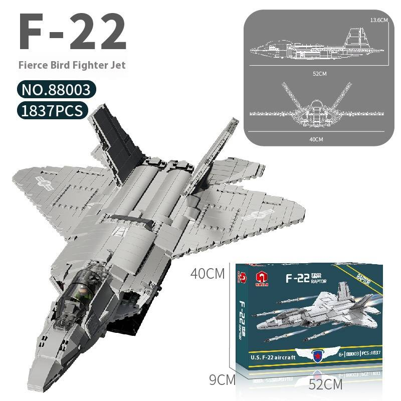 Blocchi da costruzione compatibili con aerei militari LEGO - Modello di caccia J-15 e F-22 Raptor, giocattolo STEM fai da te con mattoncini piccoli per ragazzi e adolescenti (oltre 800 pezzi)_voghion.com
