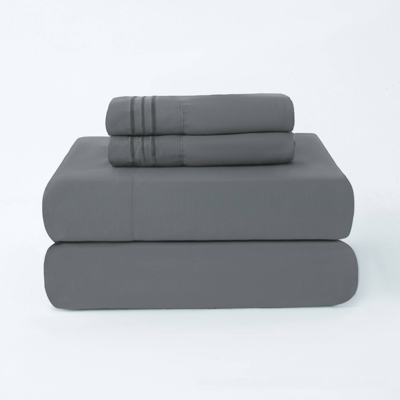 3/4PCs Polyester Bedding Set – Wrinkle-Resistant, Hypoallergenic, Soft & Breathable (Twin/Full/Queen/King, Multiple Colors & Patterns)_voghion.com