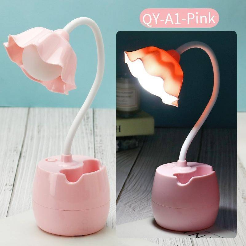 Verstellbare LED-Schreibtischlampe zum Lernen und Lesen, augenschonendes, USB-betriebenes Studenten-Schreibtischlicht mit ABS-Schirm, modernes minimalistisches Design (mehrere Farben)_voghion.com