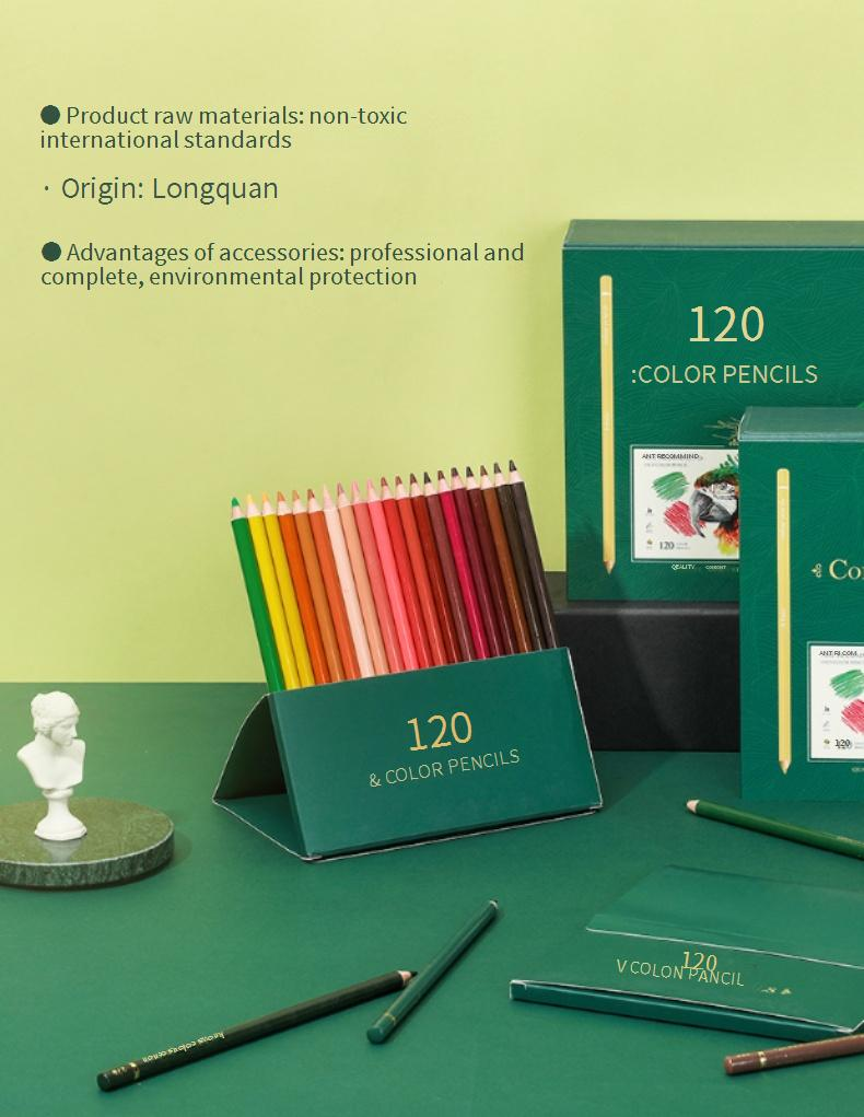 Professionelles 120-Farben-Buntstifte-Set auf Ölbasis – Hochwertige Zeichenstifte in Künstlerqualität mit Geschenkbox, ideal zum Skizzieren, Schattieren und Ausmalen_voghion.com