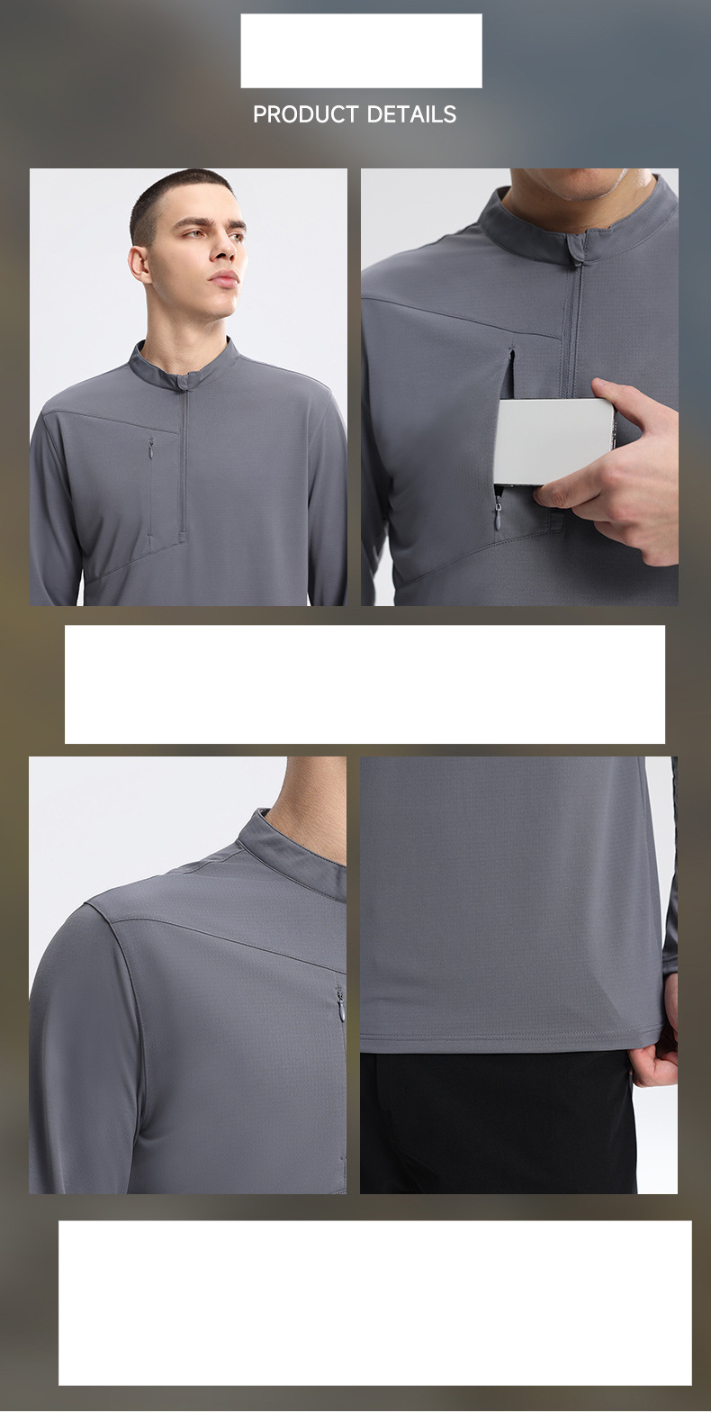 Abbigliamento da uomo Birdhouse Outdoor Primavera e Autunno Nuova felpa con mezza cerniera e colletto rialzato Giacca da uomo a maniche lunghe Pantaloni sportivi Top ad asciugatura rapida_voghion.com