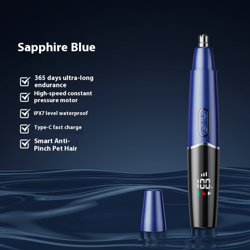 Premium Electric Nose Hair Trimmer With LED Display - Rechargeable & Waterproof - Multi-Functional Grooming Kit For Men & Women_voghion.com