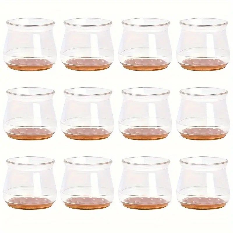 8Pcs Clear Non-Slip Chair Leg Protectors With Felt Tips & Base - Large Round Floor Protectors For Tables, Chairs, Dining Tables - Scratch-Resistant_voghion.com