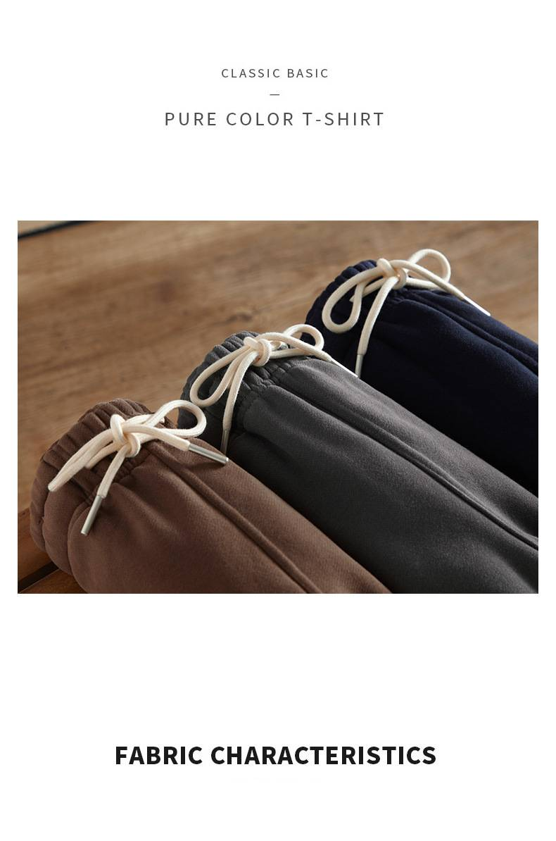 Pantaloni da tuta da uomo con gamba dritta, foderati in pile e spazzolati in ceramica - Jogger casual morbidi, caldi ed eleganti con coulisse (nero, blu navy, grigio, caramello)_voghion.com