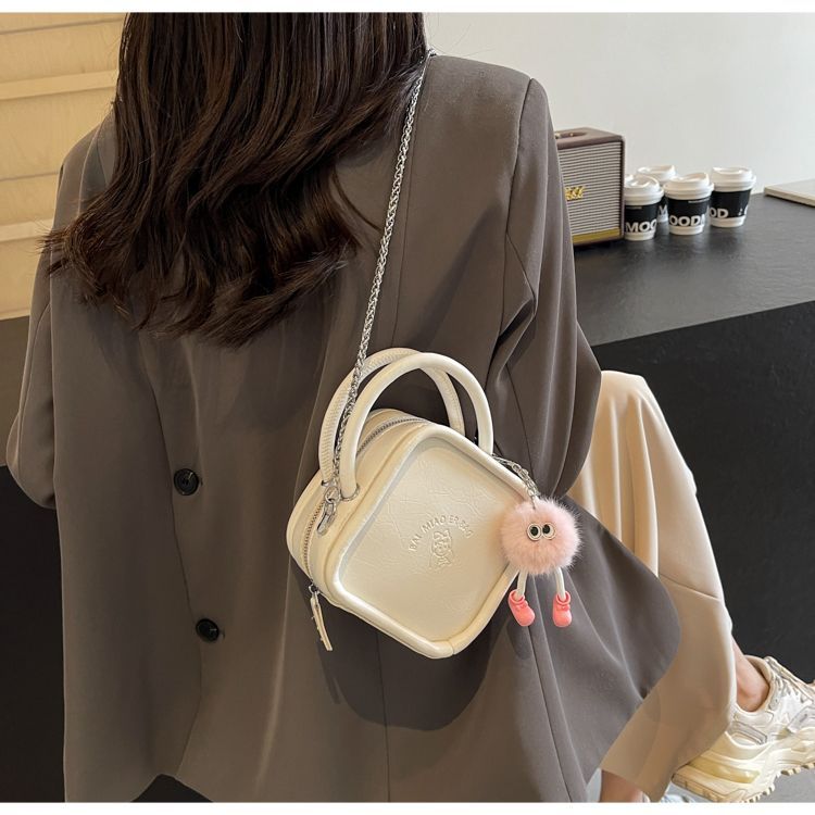 H7 borsa a tracolla con catena versatile e di alta qualità in argento da donna, mini borsa a mano, piccola borsa quadrata_voghion.com
