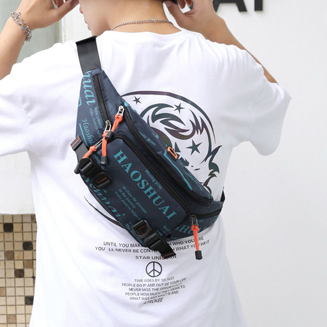 Marsupio da uomo in nylon con marsupio da corsa, impermeabile, multiuso, da viaggio, per uomo, con marsupio, marsupio_voghion.com
